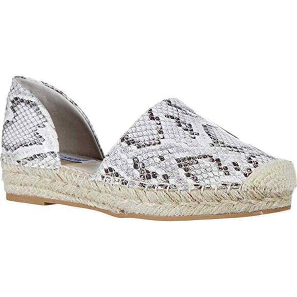 NEW Steve‎ Madden Espadrille Slip On Flats Size 8.5 Snake Python Print Raffia - Picture 5 of 10